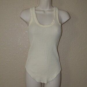 Sz S IRO Jeans Lily Ribbed Wool Cream Tank Top